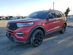 Salvage cars for sale at Rancho Cucamonga, CA auction: 2020 Ford Explorer ST