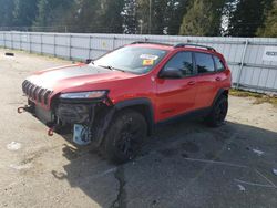 Jeep salvage cars for sale: 2017 Jeep Cherokee Trailhawk