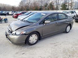 Salvage cars for sale at North Billerica, MA auction: 2008 Honda Civic Hybrid