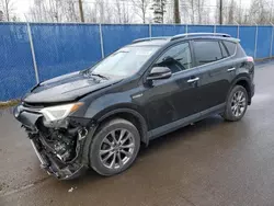 Salvage cars for sale at Moncton, NB auction: 2018 Toyota Rav4 HV Limited