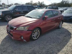 Salvage cars for sale at Riverview, FL auction: 2012 Lexus CT 200