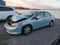 Honda salvage cars for sale: 2012 Honda Civic LX