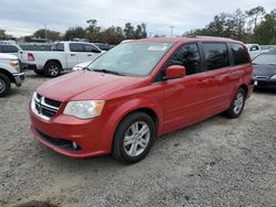 Salvage cars for sale at Riverview, FL auction: 2012 Dodge Grand Caravan Crew