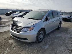 Salvage cars for sale at Kansas City, KS auction: 2012 Honda Odyssey EXL