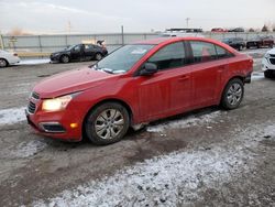 Carros salvage a la venta en subasta: 2015 Chevrolet Cruze LS