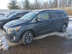 Salvage cars for sale at Davison, MI auction: 2015 KIA Sedona EX