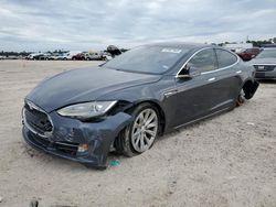 Salvage cars for sale at Houston, TX auction: 2015 Tesla Model S