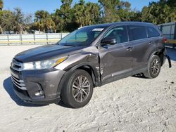 Toyota Highlander salvage cars for sale: 2019 Toyota Highlander SE