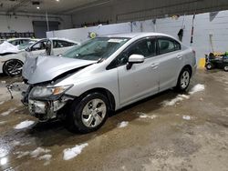 Salvage cars for sale at Candia, NH auction: 2015 Honda Civic LX