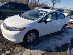 Honda Civic salvage cars for sale: 2012 Honda Civic LX