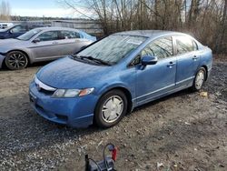 Salvage cars for sale from Copart Arlington, WA: 2009 Honda Civic Hybrid