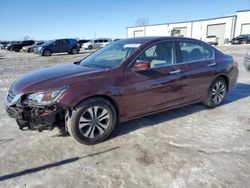 Salvage cars for sale from Copart Kansas City, KS: 2014 Honda Accord LX