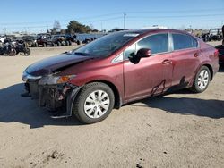 Carros salvage a la venta en subasta: 2012 Honda Civic LX