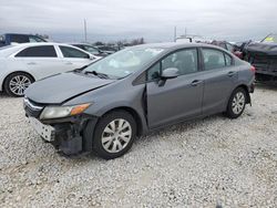 Salvage cars for sale at Taylor, TX auction: 2012 Honda Civic LX