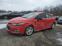 Salvage cars for sale at Ellwood City, PA auction: 2018 Chevrolet Cruze LT