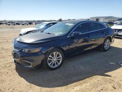 Salvage cars for sale at San Antonio, TX auction: 2016 Chevrolet Malibu LT