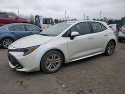 Salvage cars for sale from Copart Portland, OR: 2019 Toyota Corolla SE