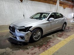 Salvage cars for sale from Copart Marlboro, NY: 2018 Infiniti Q50 Luxe