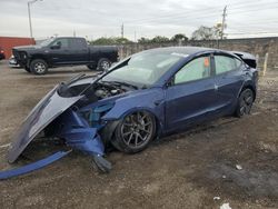 Salvage cars for sale at Homestead, FL auction: 2023 Tesla Model 3