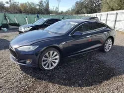 Salvage cars for sale at Riverview, FL auction: 2013 Tesla Model S