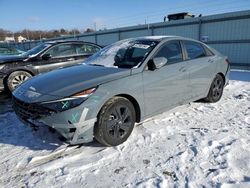 Hyundai salvage cars for sale: 2022 Hyundai Elantra Blue