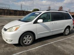 Salvage cars for sale at Wilmington, CA auction: 2004 Toyota Sienna XLE