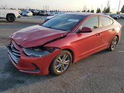 Salvage cars for sale at Rancho Cucamonga, CA auction: 2018 Hyundai Elantra SEL