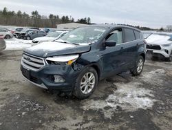 Salvage cars for sale at Windham, ME auction: 2019 Ford Escape SE