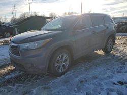 Salvage cars for sale from Copart Columbus, OH: 2015 Toyota Highlander XLE