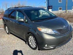 Salvage cars for sale at North Billerica, MA auction: 2012 Toyota Sienna XLE