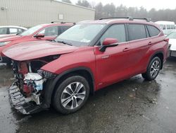 Salvage cars for sale from Copart Exeter, RI: 2020 Toyota Highlander Hybrid XLE