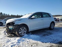 Salvage cars for sale at Windham, ME auction: 2016 Volkswagen Golf S/SE