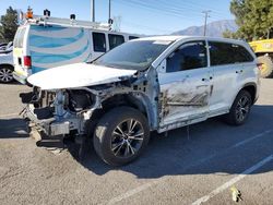 Salvage cars for sale at Rancho Cucamonga, CA auction: 2018 Toyota Highlander LE