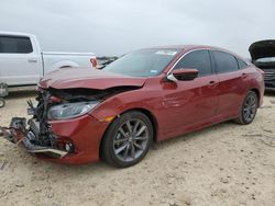 Salvage cars for sale at San Antonio, TX auction: 2019 Honda Civic EX