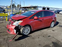 Salvage cars for sale at Denver, CO auction: 2014 Toyota Prius V