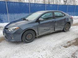 Salvage cars for sale at Moncton, NB auction: 2015 Toyota Corolla L