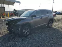 Salvage cars for sale at Tifton, GA auction: 2017 Toyota Highlander LE