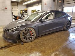 Salvage cars for sale from Copart Wheeling, IL: 2022 Tesla Model 3