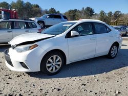 Salvage cars for sale at Mendon, MA auction: 2014 Toyota Corolla L