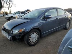 Salvage cars for sale from Copart San Martin, CA: 2010 Honda Civic Hybrid