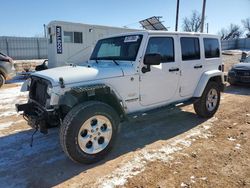 Salvage cars for sale at Oklahoma City, OK auction: 2015 Jeep Wrangler Unlimited Sahara