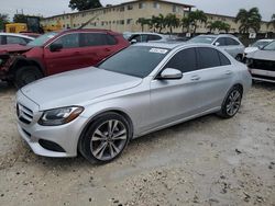 Salvage cars for sale at Opa Locka, FL auction: 2018 Mercedes-Benz C 300 4matic