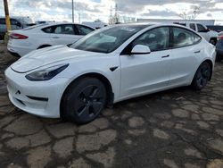 Salvage cars for sale at Woodhaven, MI auction: 2021 Tesla Model 3