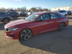 Salvage cars for sale at New Britain, CT auction: 2021 Honda Accord Sport