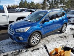 Salvage cars for sale at Denver, CO auction: 2017 Ford Escape Titanium