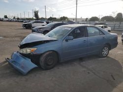 Salvage cars for sale at Miami, FL auction: 2002 Toyota Camry LE