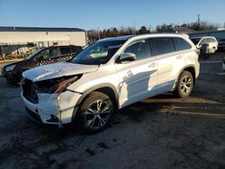 Toyota Highlander Vehiculos salvage en venta: 2016 Toyota Highlander XLE