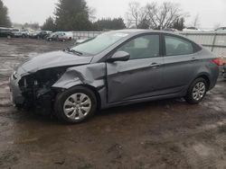 Salvage cars for sale at Finksburg, MD auction: 2017 Hyundai Accent SE