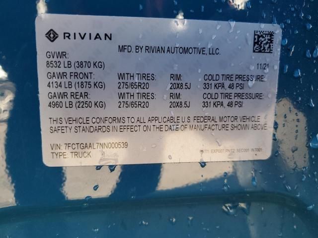 2022 Rivian R1T Launch Edition