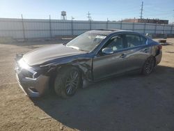 Salvage cars for sale at Chicago Heights, IL auction: 2018 Infiniti Q50 Luxe